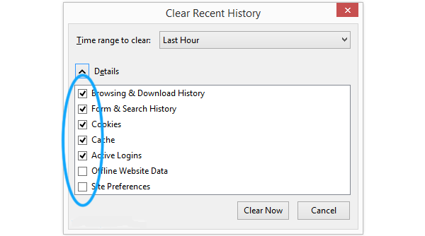 Screenshot of the History menu, showing the Clear Recent History menu item