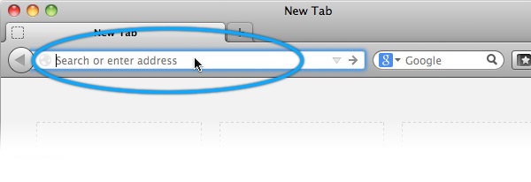 Screenshot showing the Firefox address bar